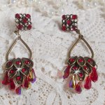 BO Collection Irresistible Ruby mounted on candlesticks with Swarovski crystals